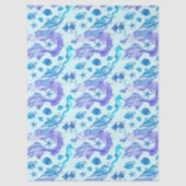 Mystic Mermaid Fairy Paarse Creature Ceramic Tegel Tissuepapier (Voorkant)