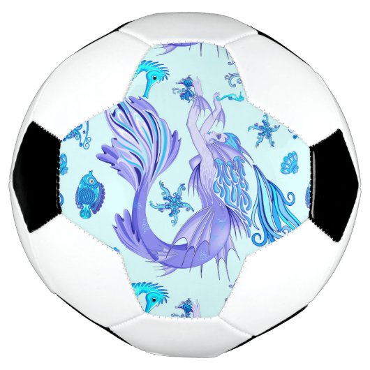 Mystic Mermaid Fairy Paarse Creature Ceramic Tegel Voetbal (Gedraaid)