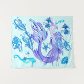 Mystic Mermaid Fairy Paarse Creature Ceramic Tegel Wandkleed (Voorkant (horizontaal))