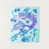 Mystic Mermaid Fairy Paarse Creature Ceramic Tegel Wandkleed (Voorkant)