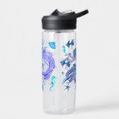 Mystic Mermaid Fairy Paarse Creature Ceramic Tegel Waterfles (Links)