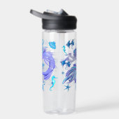 Mystic Mermaid Fairy Paarse Creature Ceramic Tegel Waterfles (Rechts)