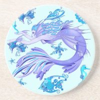 Mystic Mermaid Fairy Paarse Creature Ceramic Tegel