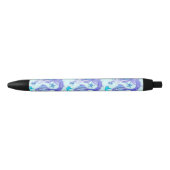 Mystic Mermaid Fairy Paarse Creature Ceramic Tegel Zwarte Inkt Pen (Voorkant)