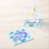 Mystic Mermaid Fairy Paarse Creature Kartonnen Onderzetters (Insitu)