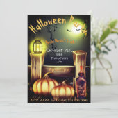 Mystic Mervin's Halloween Custom Pumpkin Kaart (Staand voorkant)