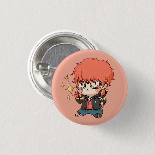 Mystic Messenger : Sparkly Eyes 707 Button (Voorkant /achterkant)