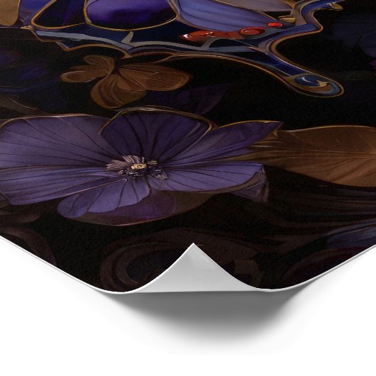 Mystic Metamorphosis - 3D Vlinder Moderne Kunst Poster (Hoek)