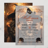 Mystic mooie heks Halloween Kaart (Voorkant / Achterkant)