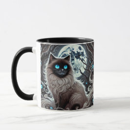 Mystic Moon Cat - Enchanted Black Cat mug Mok