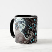 Mystic Moon Cat - Enchanted Black Cat mug Mok (Voorkant links)