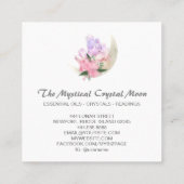*~* Mystic Moon Crystals Floral Cosmic Glitter Sq Vierkante Visitekaartje (Achterkant)