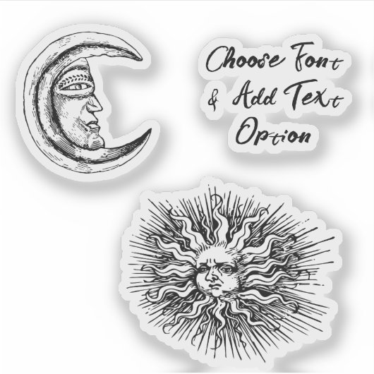 Mystic Moon en Sun Sticker (Voorkant)