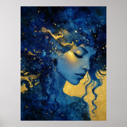 Mystic Moon Goddess  Poster (Voorkant)