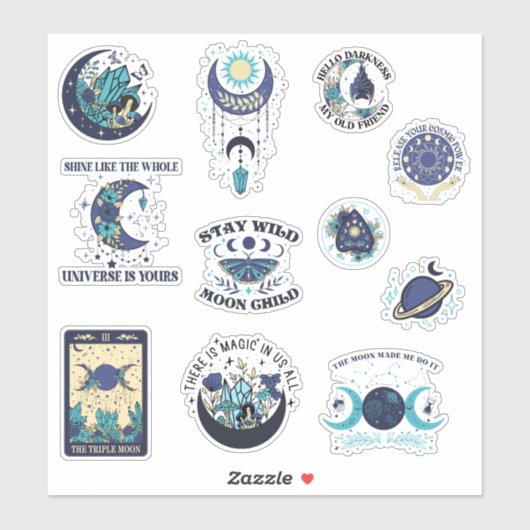 Mystic Moon Heksen Sticker Pack (Vel)
