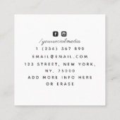 Mystic Moon Lunar Hands Esoteric Healing Energy Vierkante Visitekaartje (Achterkant)