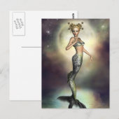 Mystic Moon Mermaid Briefkaart (Voorkant / Achterkant)