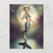 Mystic Moon Mermaid Briefkaart (Voorkant)