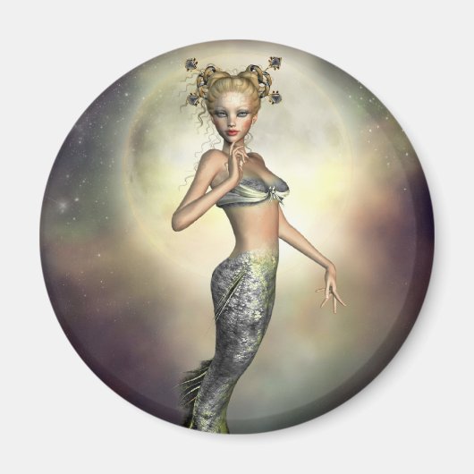 Mystic Moon Mermaid Magneet (Voorkant)