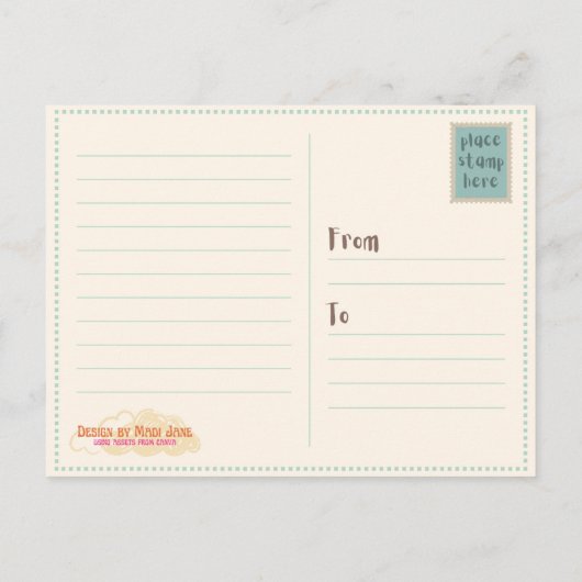 Mystic Moon Ride Briefkaart (Achterkant)