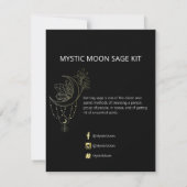 Mystic Moon Sage Cleansing Instructions Notitiekaartje (Achterkant)