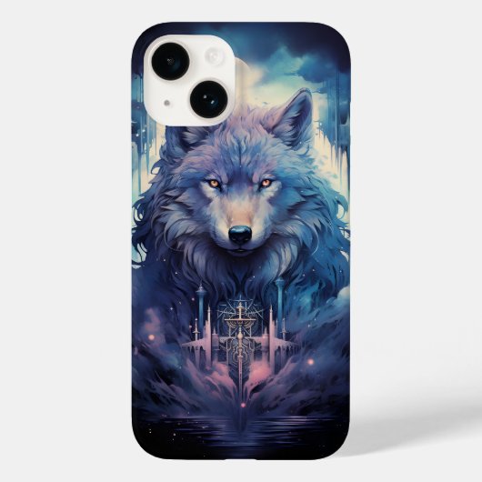 Mystic Moon Wolf Guardian Case-Mate iPhone Case (Achterkant)