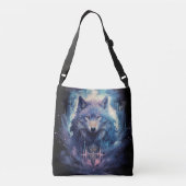 Mystic Moon Wolf Guardian Crossbody Tas (Achterkant)
