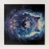 Mystic Moon Wolf Guardian Legpuzzel (Horizontaal)