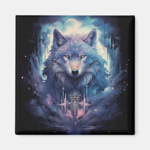Mystic Moon Wolf Guardian Magneet