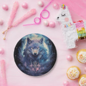 Mystic Moon Wolf Guardian Papieren Bordje (Feest)