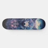 Mystic Moon Wolf Guardian Persoonlijk Skateboard (Horizontaal)