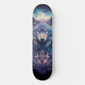 Mystic Moon Wolf Guardian Persoonlijk Skateboard (Voorkant)