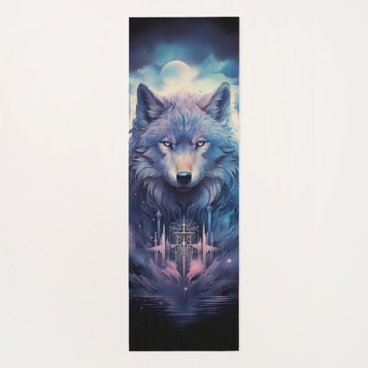 Mystic Moon Wolf Guardian Yogamat (Achterkant)