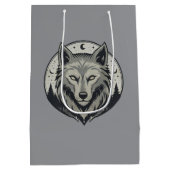 Mystic Moon Wolf Head ontwerp Medium Cadeauzakje (Achterkant)