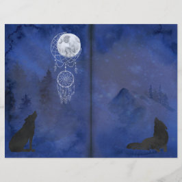Mystic Moon Wolves Scrapbook Pages