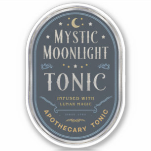 Mystic Moonlight Tonic Label Sticker