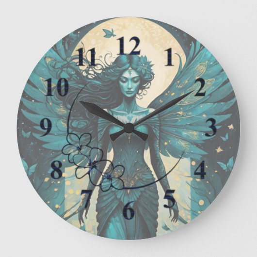 Mystic Moonlit Fae Grote Klok (Voorkant)