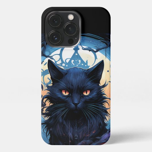 Mystic Moonlit Feline iPhone Hoesje (Achterkant)