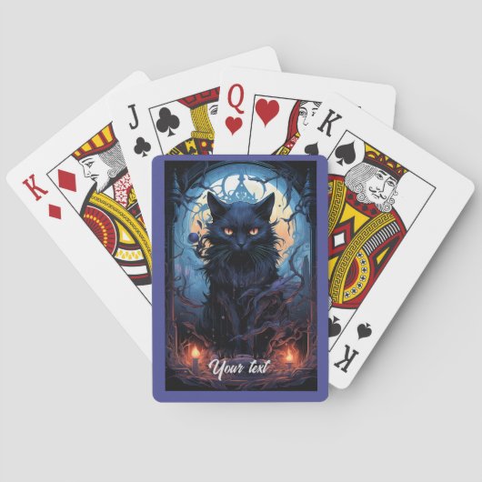 Mystic Moonlit Feline Pokerkaarten (Achterkant)
