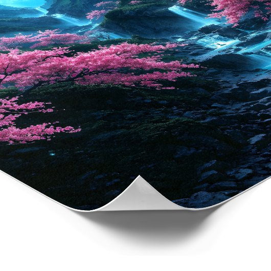 Mystic Moonlit Valley Poster (Hoek)