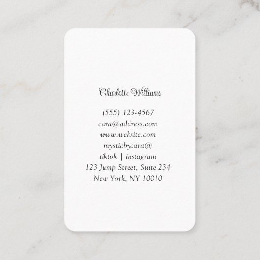 Mystic Moonlit Woman Visitekaartje (Achterkant)