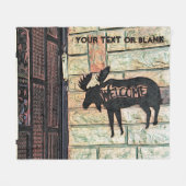 Mystic Moose Fleece Deken (Voorkant (Horizontaal))