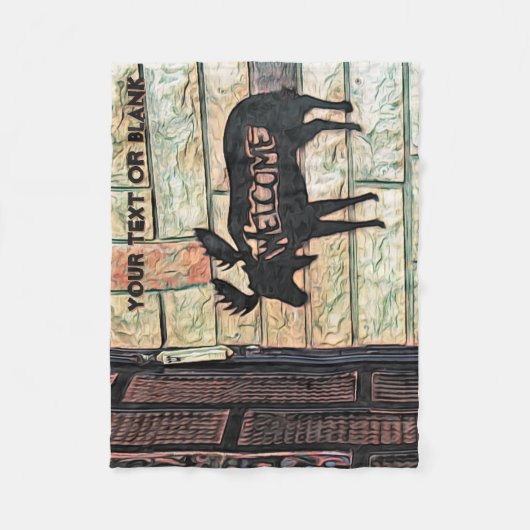 Mystic Moose Fleece Deken (Voorkant)