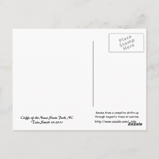 Mystic Morning CN1 - postcard Briefkaart (Achterkant)