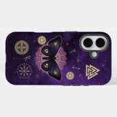 Mystic Moth & Norse draait op kosmisch Paarse Case-Mate iPhone Case (Achterkant (horizontaal))