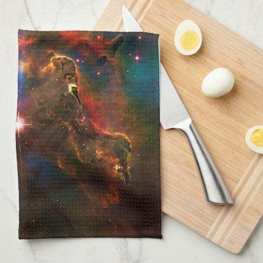 Mystic Mountain, Carina Nebula afbeelding Theedoek (Quarter Fold)