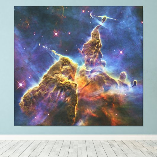 Mystic Mountain Carina Nebula HH 901 HH 902 Canvas Afdruk (Insitu (Houten vloer))