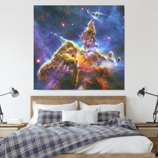 Mystic Mountain Carina Nebula HH 901 HH 902 Canvas Afdruk (Insitu (Slaapkamer))