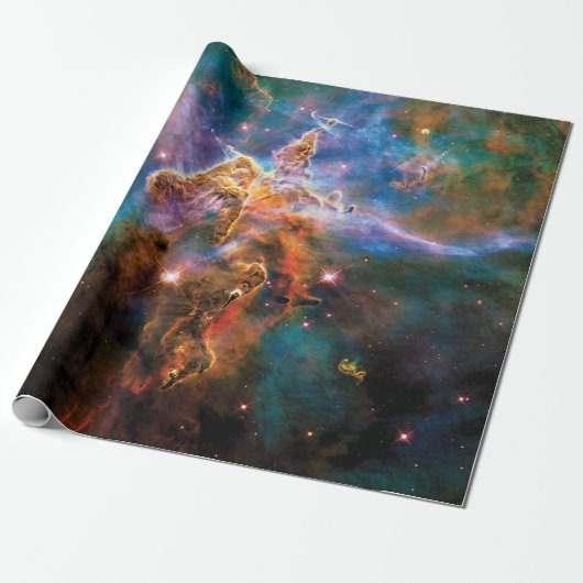 Mystic Mountain Carina Nebula Hubble Space Foto Cadeaupapier (Uitgerold)