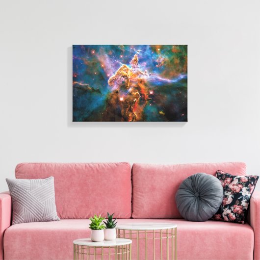 Mystic Mountain Carina Nebula Hubble Space Foto Canvas Afdruk (Insitu (Woonkamer))